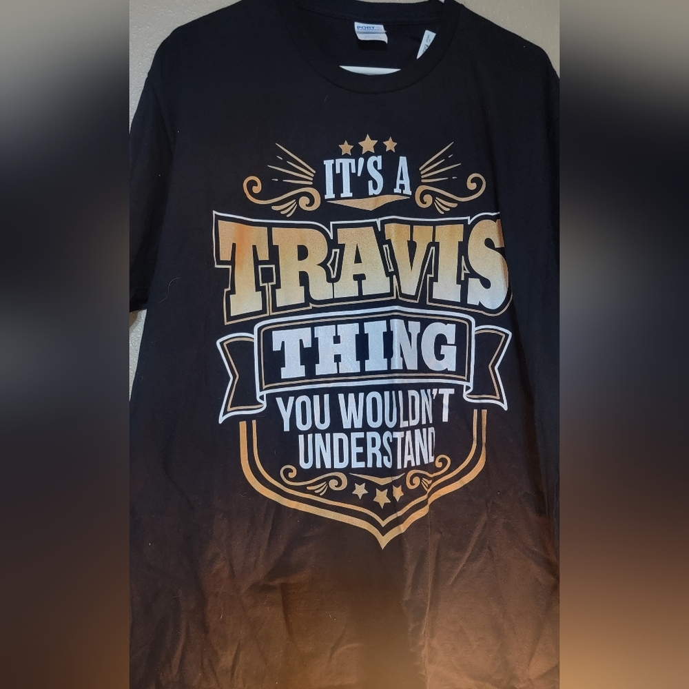 NWT Port &  Company tee XL "Travis Thing"